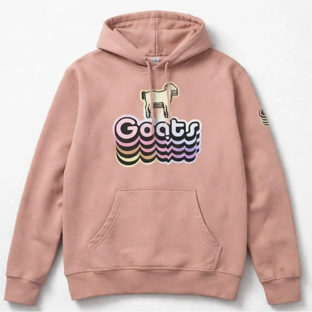 Independent Trading Company Peach Goats hooded sweatshirt